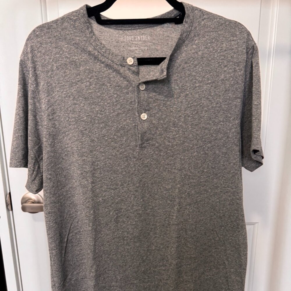 Todd Snyder Jersey Henley - heather gray